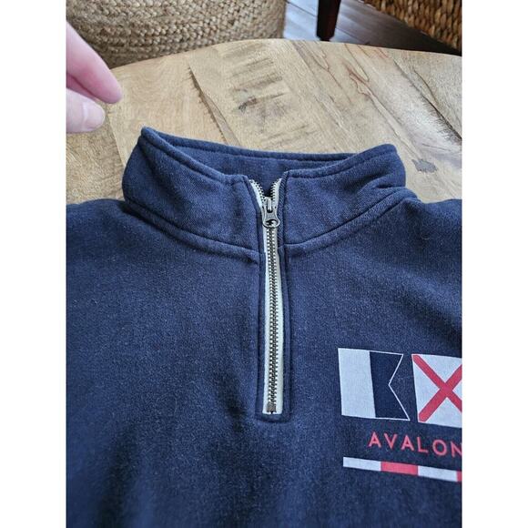Avalon Youth Kids Quarter Zip Sweatshirt Size 6-7 Nautical Beach Preppy - Picture 3 of 5
